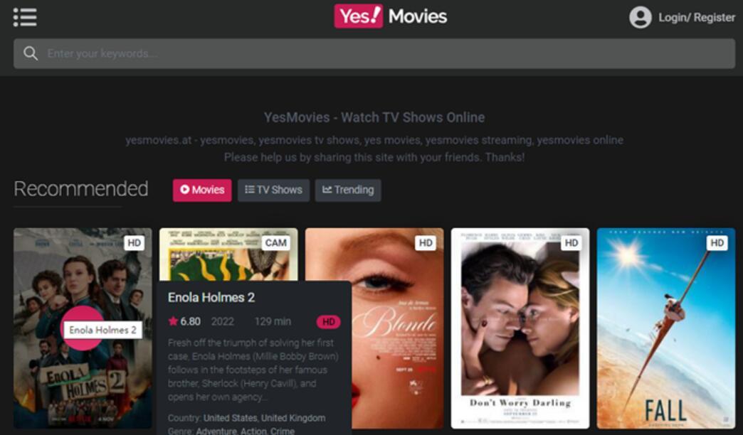 123Movies Alternative - YesMovies